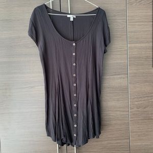 Amuse Society Black Button Down Dress